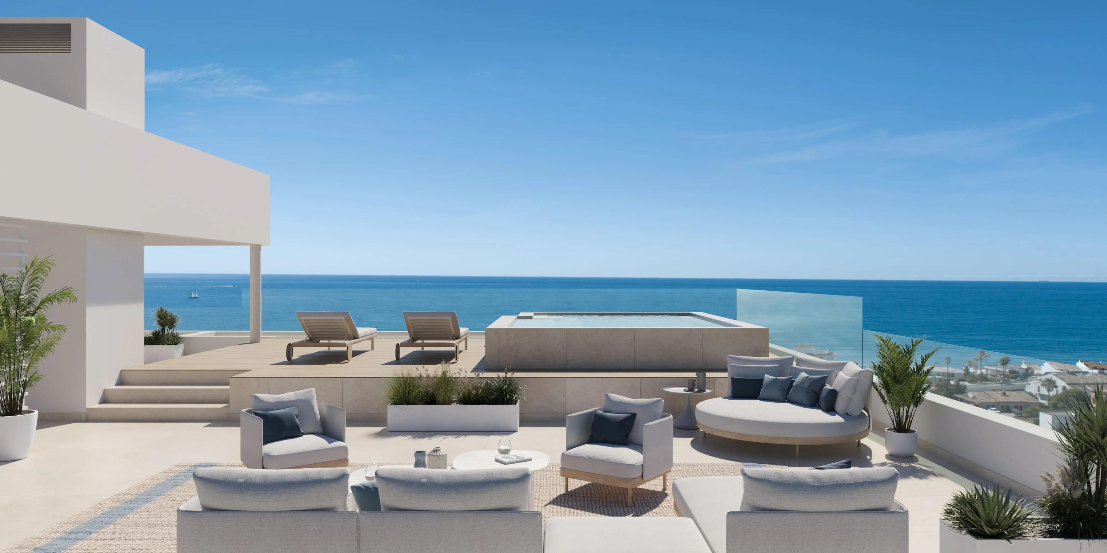 Villa with an infinity pool and sea views